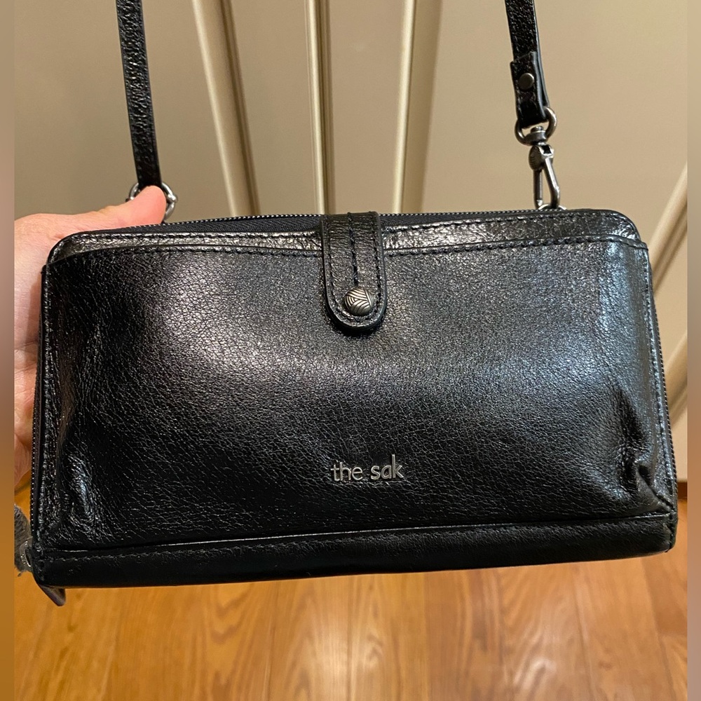SALE!!! The Sak black leather crossbody mini bag